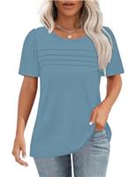 Gemulate Womens Tops Short Sleeve Ladies Tops Zip Up Casual Top Ladies V Neck T Shirts Blouses Ladies Knit Solid Spring Summer Clothes S-XXL