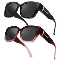 Myiaur 2 Pack Over Glasses Sunglasses for Women Polarised Oversized Frame Sun Glasses with UV400 Protection, Driving & Outdoor