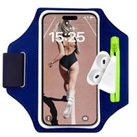 6.8 Running Armband Phone Holder with Airpods Bag, Sweatproof Mobile Phone Sport Armbands, Phone Strap Compatibled with iphone 16 15 14 13 12 11 X 8 Plus Pro Max and Samsung
