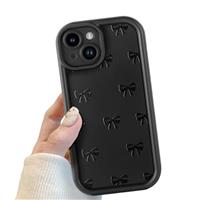Black Cherry Phone Case for iPhone 11, Black Cute Cherry Pat