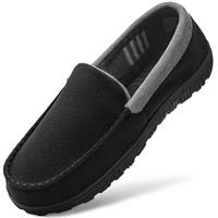MIXIN Mens Slippers Cozy Moccasin House Slippers Anti-Skid Slip On Indoor Outdoor with Comfy Memory Foam