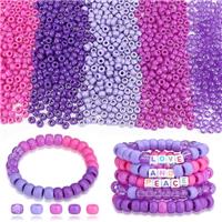 AWARDSEN 1000 PCS Pony Beads Bulk Assorted Pony Beads 6x9 mm Kandi Bead for Weave Hair Braids DIY Crafts Bracelet, Necklace, Key Chains, Jewellery Making Homemade Gifts