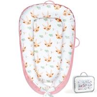URMYWO Baby Nest Pod for Newborn, Baby Essentials for Newborn, Baby Lounger for 0-12 Months Boys Girls, Breathable & Soft Travel Cot, Baby Gifts