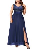 MISSMAY Women's Vintage Lace Ruffle Trim Party Wedding Guest