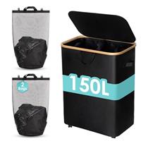 Qidordour Fabric Laundry Hamper with Wheels and Lid