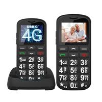 Tosaju Senior Mobile Phone 4G Big Button Phone for Elderly Simple Basic Unlocked Sim Free Easy to Use Feature Mobile Phone LCD Display SOS Button 1000 mAh Battery