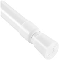 CROWNSHOP Shower Curtain Pole, Extendable Curtain Poles, Tension Curtain Rod, Adjustable No-Drill Shower Rail, Telescopic Pole for Net and Voile