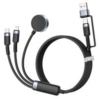 2M iWatch Charger 3 in 2 Multi Charging Cable with Apple Watch Charger Fast Charging for iWatch Series 10/9/8/7/SE/6/5/4/3/2, iPhone and Apple Watch Charger Cable Cord for iPhone 16/15/14/13/12