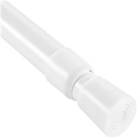 CROWNSHOP Shower Curtain Pole, Extendable Curtain Poles, Tension Curtain Rod, Adjustable No-Drill Shower Rail, Telescopic Pole for Net and Voile