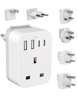UK to Worldwide Travel Plug Adapter