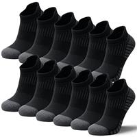RUIXUE Mens Trainer Socks, Breathable Running Socks, Anti-Blister Ankle Sock, Comfort Sport Sock for Gym, Running, Daily Wear (6 Pairs)