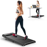 Cardirun Walking Pad Treadmill with Incline & Handle, 2 in 1 Under Desk Treadmills for Home Small, 2.5HP & 136KG Mini Portable Walking Running Machine with LED Display, Voice/App/Remote