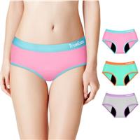 TrueEase Menstrual Period Pants for Teenagers, Soft Cotton Menstrual Underwear, Leak-Proof Period Knickers for Girls,3 Pack