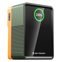 K&F Concept Mini V Mount Battery 99Wh/ 6700mAh, PD 100W V-Mount Battery with DC/D-Tap/Dual USB-C/USB-A/TFT Display for Camera Camcorder Video Light Monitor