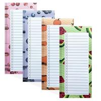 Yajesy 4 Pack Magnetic Shopping List Pad for Fridge, To Do List Pad Totally 200 Sheets Tear off Magnetic Notepad for Fridge, 21 x 8.5 cm