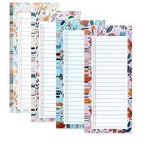 Yajesy 4 Pack Magnetic Shopping List Pad for Fridge, To Do List Pad Totally 200 Sheets Tear off Magnetic Notepad for Fridge, 21 x 8.5 cm
