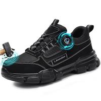 GUSAYEX Work Boots Mens Womens Waterproof Steel Toe Cap Boot Lightweight Safety Boots Puncture Proof Work Shoes Industrial Safety Trainers with Swivel Buckle Shoelaces