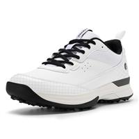 FitVille Men's Waterproof Golf Shoes Extra Wide Fit Professional Spiked Golf Shoes Non Slip Outdoor Casual Trainers