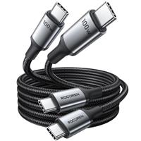 Rocoren USB C to USB C Charger Cable, 100W 5A Fast Charging QC5.0 PD3.0 Type C to Type C Compatible with MacBook Pro, iPad Pro, iPhone 16 Pro, iPhone 15, Laptop