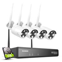 SANNCE 5MP POE CCTV Camera System, 8CH NVR Recorder with (4)