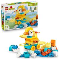 LEGO DUPLO 3in1 Animals on Wheels - Educational Building Toy with Bricks to Build a Duck, Fish or Dog Toy with Wheels and a Pull Handle - Gift for 2+ Year Old Girls & Boys - 10448