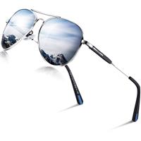 DADA-PRO Sunglasses Mens Polarised Sunglasses Womens Pilot Sun glasses Black Designer UV Protection Mirrored Reflective Dark Shades for Driving Hiking Running