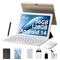 FLYCOAY Tablet 10 Inch Android 13, 5G WiFi,Octa-Core 2.0GHz,19GB RAM+128GB ROM (TF 1TB), 8000mAh, FHD INCELL Screen, Face ID,GPS,Tablet with keyboard