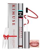 KIMUSE Peel Off Lip Liner Stain, Lip Tint Stain Peel Off Long Lasting, Waterproof, Lip Tint Peel Off, Highly Pigmented Color, Matte Finish Lipstick Lip Tint Stain