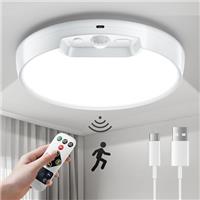Homelist Rechargeable Motion Sensor Light with Remote - New Upgraded Magnetic Wireless Ceiling/Wall Lights, 8000mAh Battery Powered LED Lights for Shed Loft Bathroom Garage Stair Hallway
