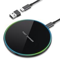 Samsung Wireless Charger Fast Charge, 15W Wireless Charger iPhone Wireless Charging Pad for iPhone 16/15/14/13/12/11 Pro Max/XS/XR/SE, wireless IPhone charger for Galaxy S25/S24/S23/S22/S21/S20 FE