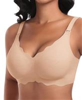 Cavotor Non Wired Bras for Women Seamless Support Wireless Bra for Large Breasts Comfort Soft Bras Ladies T Shirt Bralettes with Extra Extender