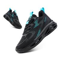 Hitmars Mens Running Shoes Trainers Sneakers Gym Shoes Sports Shoes Cushioned Wide Running Shoes Fashion Low Top Sneakers Mesh Black 6.5-12 UK