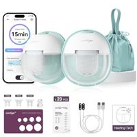 comfyer Electric Portable Hands-Free Double Breast Pump for Baby Mouth