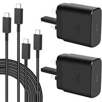 2-Pack 45W Super Fast Charger for Samsung,Gcstnn USB C Plug for Galaxy S25 Ultra/S25+/S24/S24 Ultra/S24+/S24/S23/S22/S21/A56,A55,A36,A26,A16,Z Fold 6/ Flip 6,Tab S10 S9,with 6.6ft 5A Type-C Cable