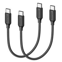 RAVIAD USB C to USB C Charger Cable 2Pack 0.3M 100W 20V/5A PD3.0 Type C Cable Fast Charging Data Cable Lead QC3.0 USBC to USBC Cord for iPhone 16 15 SamsungGalaxy S24/S23 Mate 60 Pro MacBook