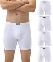 wirarpa Men's Underwear Trunks Modal Boxer Shorts Open Fly Tagless Underpants for Men Regular Leg 4 Pack