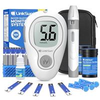 LinkSun G-425-3 Blood Glucose Monitor Kit, Blood Sugar Monitor Kit with 100 Test Strips, 100 Lancets