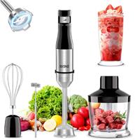 YASHE Immersion Blender, 5-in-1 Hand Blender, 1000W Stainless Steel Stick Blender, Variable Speed Control, Includes Whisk, Measuring Cup Perfect for Baby Food, Sauces, and Soups