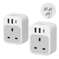 TESSAN Travel Plug Adapter 2 Pack