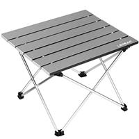 Ledeak Portable Camping Table, Lightweight Folding Table with Aluminum Table Top and Carry Bag, Easy to Carry, Perfect for Outdoor, Picnic, Cooking, Beach, Hiking, Fishing