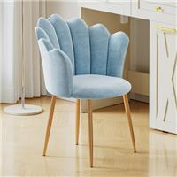 Modern Armchair Tub Chair, Velvet Vanity Dressing Table Chair with Curved High Back and Gold Plating Metal Legs for Bedroom, Living Room, Reading Nook