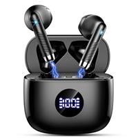 Wireless Earbuds, Bluetooth 5.4 Headphones HiFi Stereo, in Ear Earphones with ENC Noise Cancelling Mics, 40H Playback Earbuds with Mini Case, IP7 Waterproof Ear Buds with USB C Charging, LED Display