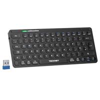 TECKNET Wireless Keyboard,2.4GHz USB Keyboard Wireless,UK Layout Ultra Slim and Compact Mini Keyboards for Laptop Desktop Computer Smart TV,MacOS and Windows 11/10/8/7 with 10 months Battery Life
