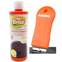 Hob Cleaner | Hob Brite & Hob Cleaner Tool | Made For Ceramic Hob, Induction Hob, Glass Hob | Plus 20 Spare Units | Permormak Hob cleaning set