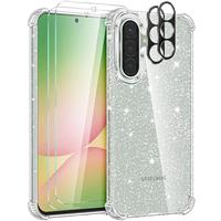 YIRSUR Glitter Clear Case for Samsung Galaxy A56 Case with 2