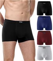 wirarpa Mens Underwear Trunks Soft Cotton Boxer Shorts Comfortable Boxer Briefs No Fly Underpants for Men 4 Pack