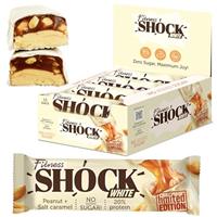 FitnesSHOCK Protein Bar 12-Pack in Milk Chocolate, High Protein, Low Carb, Fitness Bars No Added Sugar, Palm Oil Free, High in Fiber