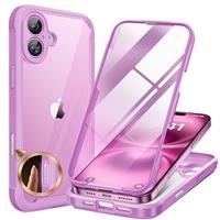 Miracase Glass Case for iPhone 15/16 Series Case, Full Body Bumper Clear Back Cover