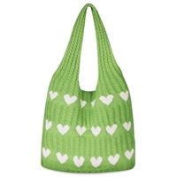 Aucuu Women Knitted Handbags, Retro Hollow Woven Shoulder Bags, Boho Shoulder Bag, Crochet Mesh Tote Bag, Beach Bag for Women, Travel Shopping Handbag for Holiday, Daily Work, Shopping, Travel