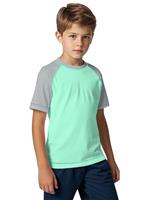ANGEL CITIZ Kids Short Sleeve Rash Vest UPF 50+ Boys Swim Top UV Shirts Quick Dry Girls Rash Guard Swimwear Age 7-13